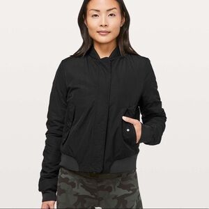 Lululemon Warm Two Ways - Black Bomber Jacket